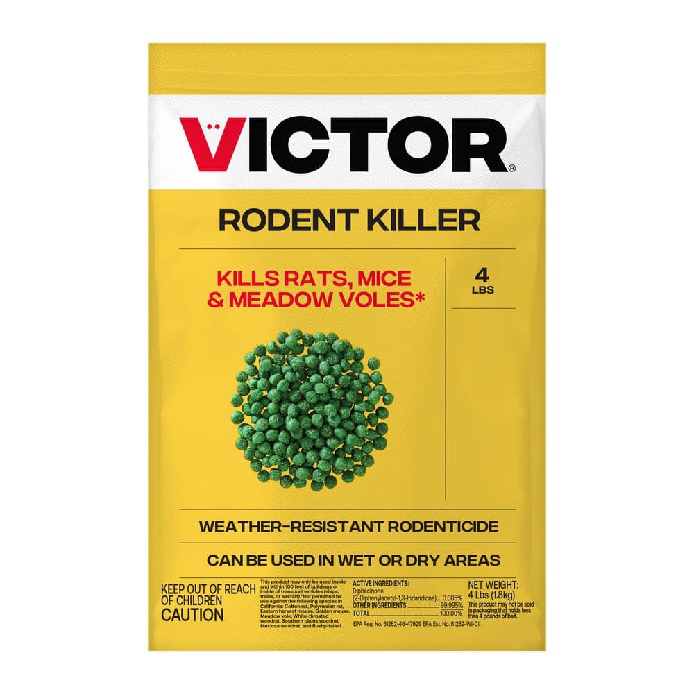 4LB Rodent Pest Killer – Weather-Resistant, Powerful Formula Eliminates Rats, Mice, and Meadow Voles - Hercitys