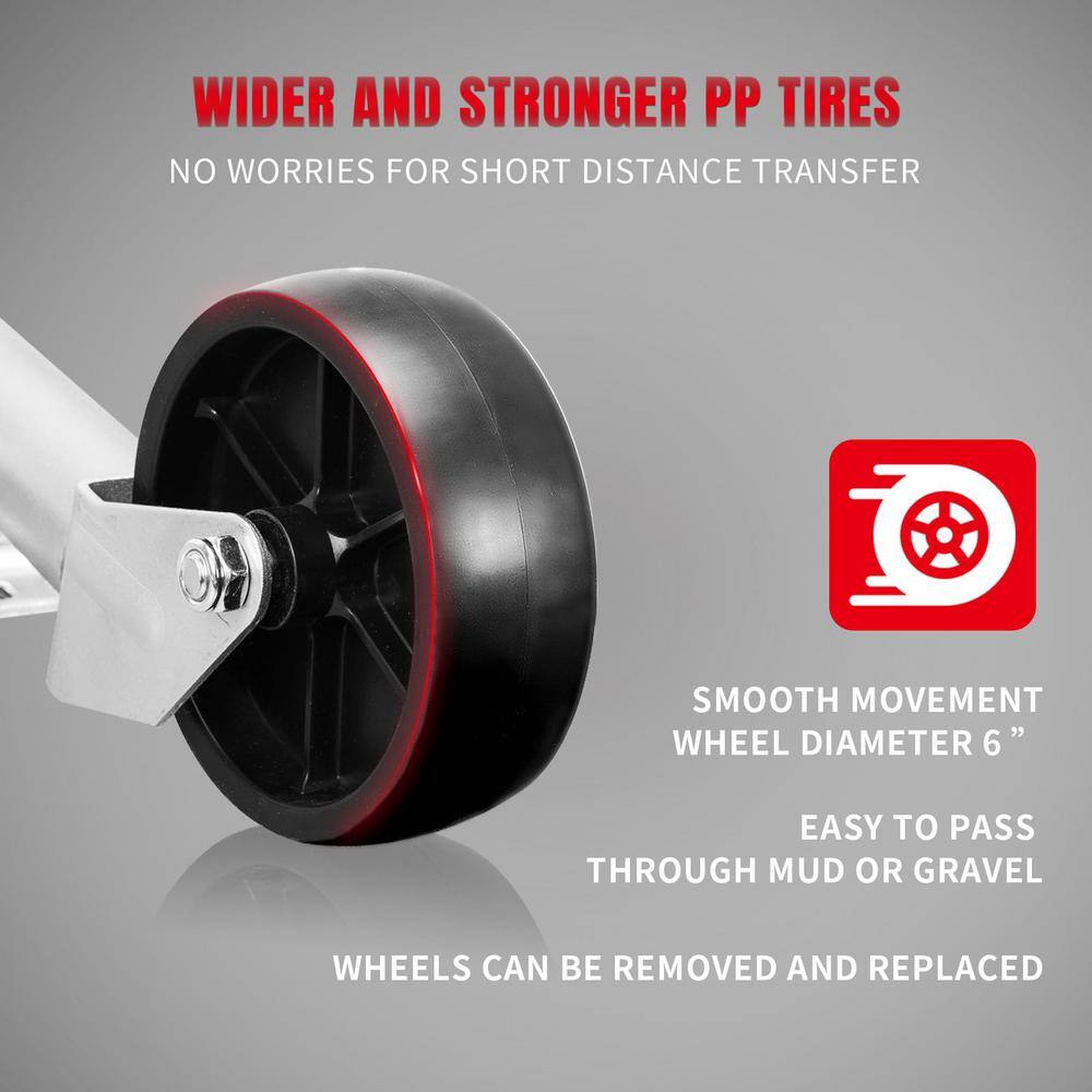 1,000 lbs. Side-Wind Bolt-On Trailer Jack with Wheel - Hercitys