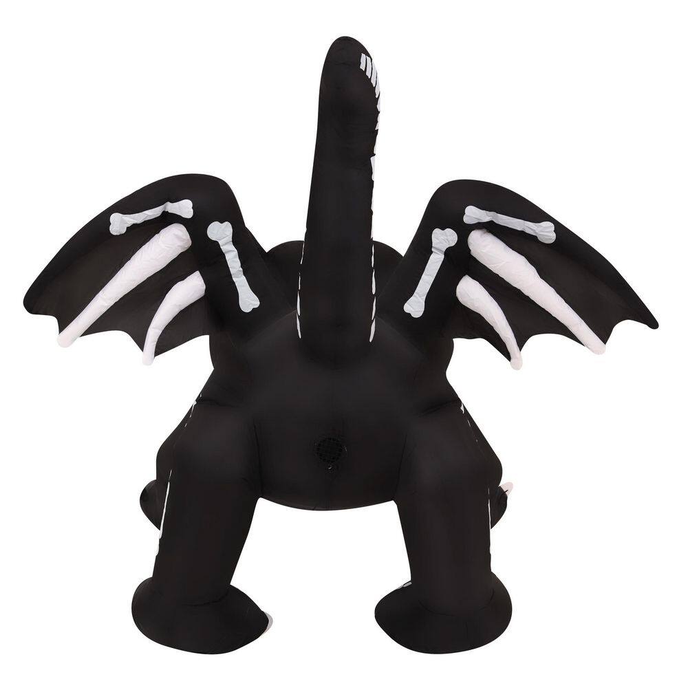 5.9 ft. Long Inflatable Pre-Lit Skeleton Cat - Hercitys