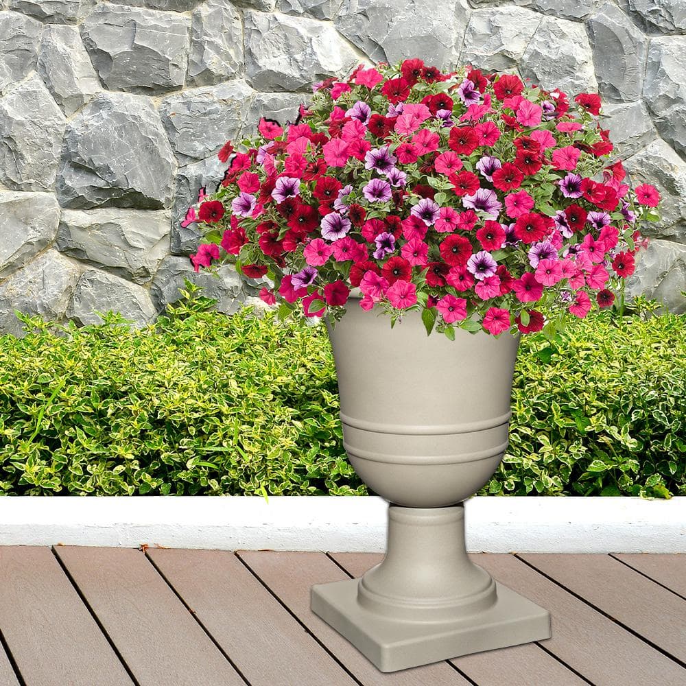 16 in. Norwich Antique Zinc Resin Urn Planter - Hercitys