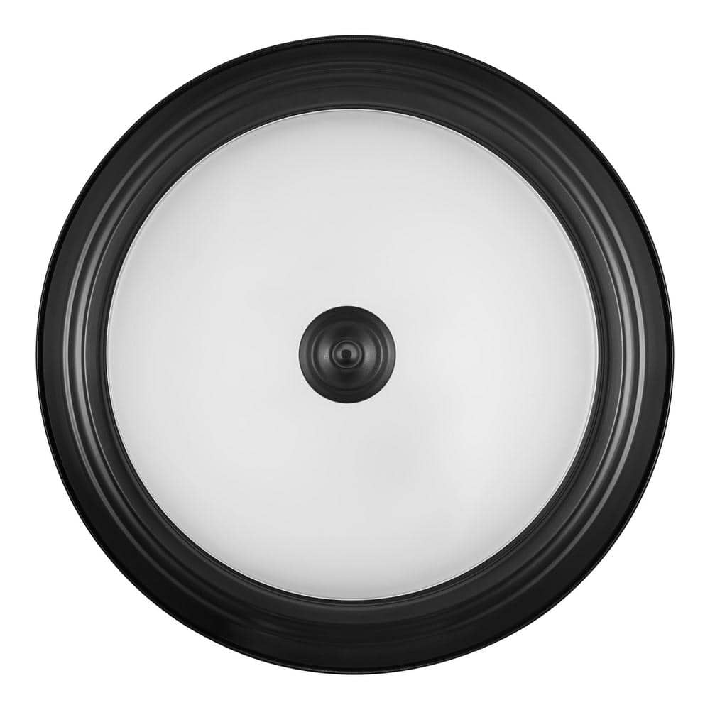 12.75 in. 2-Light Black Flush Mount Ceiling Light Fixture with Frosted Glass Shade (2-Pack) - Hercitys