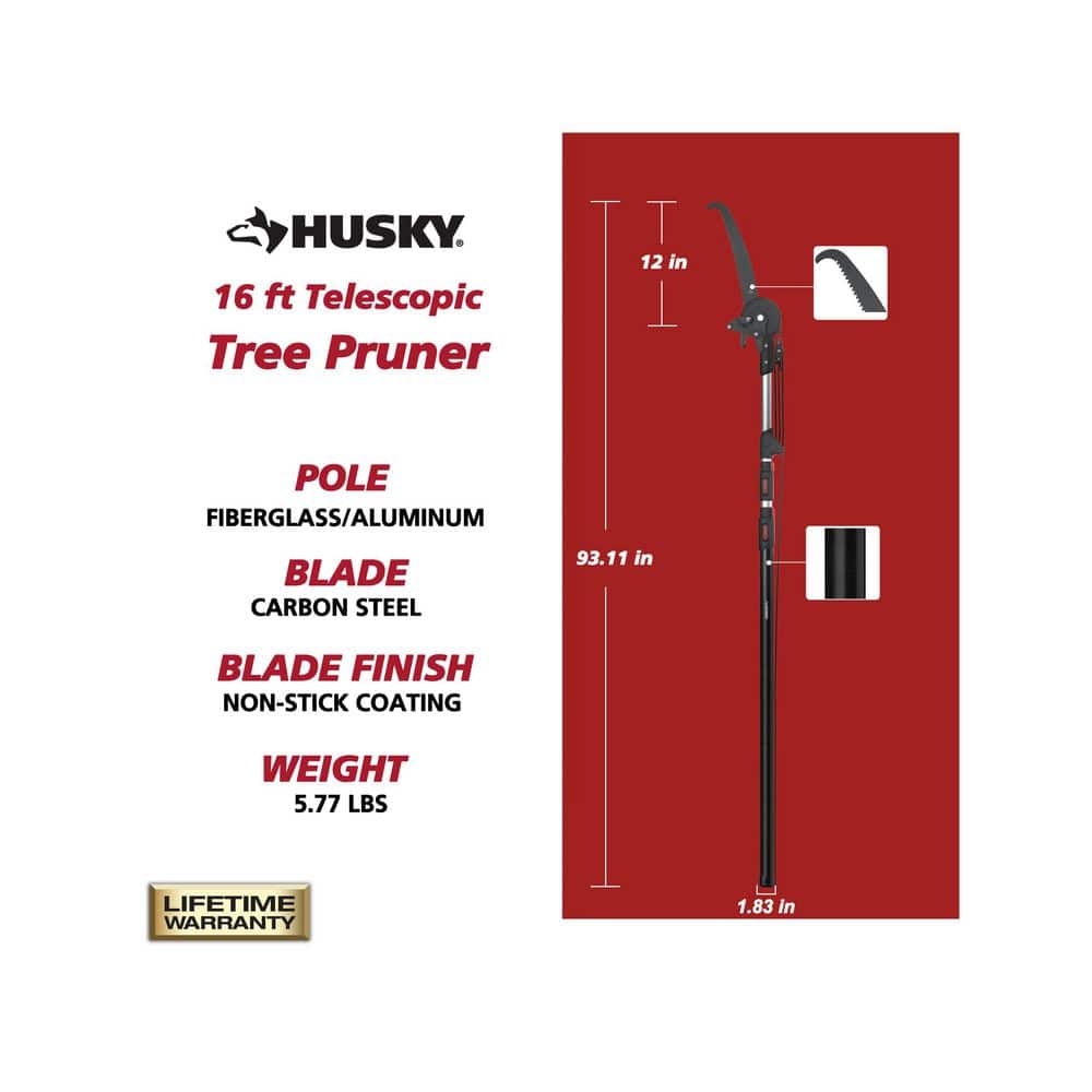 15 in. Steel Blade with 16-ft Telescopic Tree Pruner - Hercitys