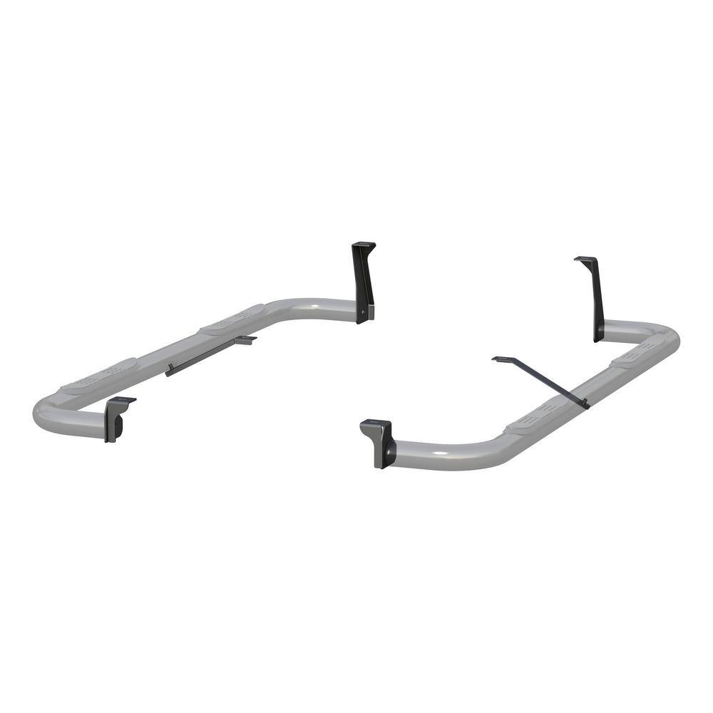 3 in. Round Semi-Gloss Black Steel Side Bars - Hercitys