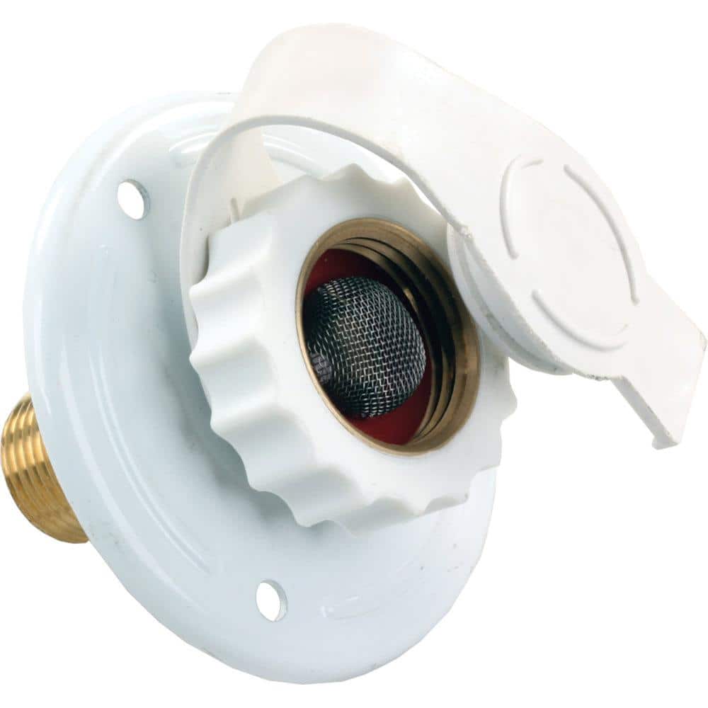 12 in. MPT x 3/4 in. White Aluminum City Water Flange - Hercitys