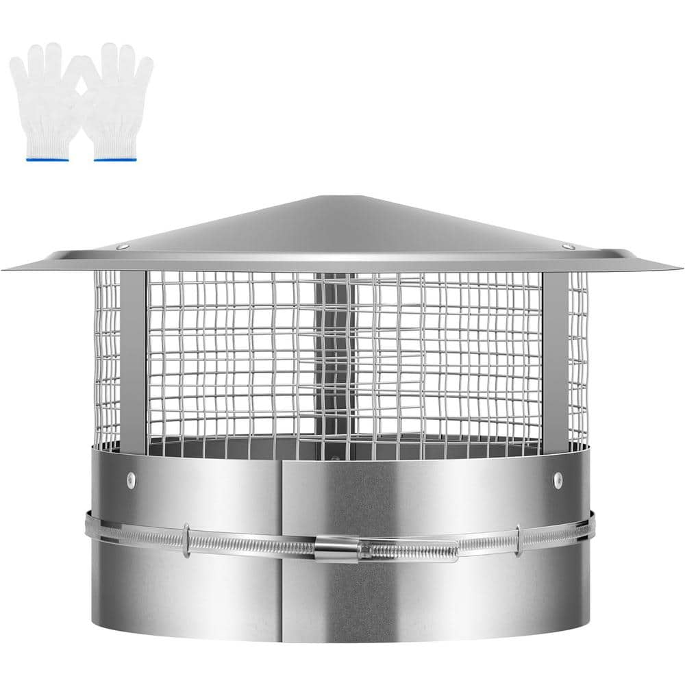 12 in. x 12 in. Round Adjustable Galvanized Steel Cone Top Chimney Cap - Hercitys