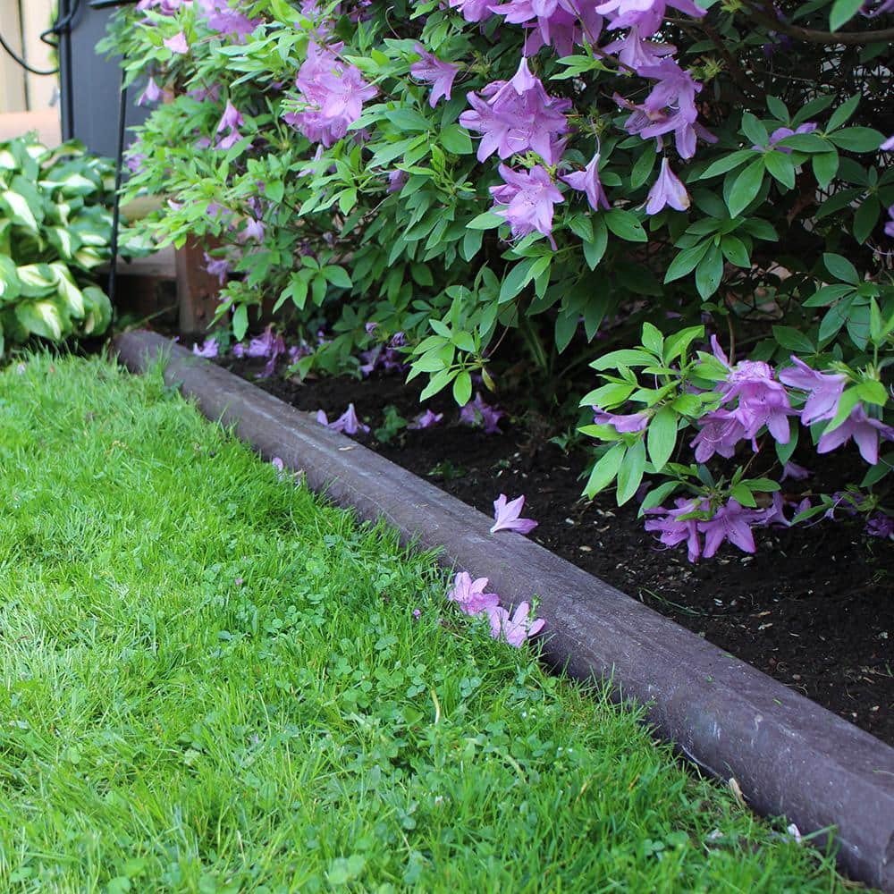 3 in. x 4 in. x 8 ft. Brown Recycled Plastic Lumber Landscape Timber Edging G-Grade (2 Per Box) - Hercitys