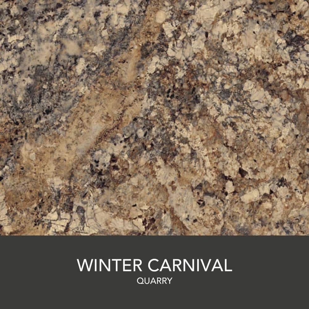 4 ft. Straight Laminate Countertop All-Inclusive Kit in Winter Carnival with Full Wrap Ogee Edge and Loose Backsplash - Hercitys