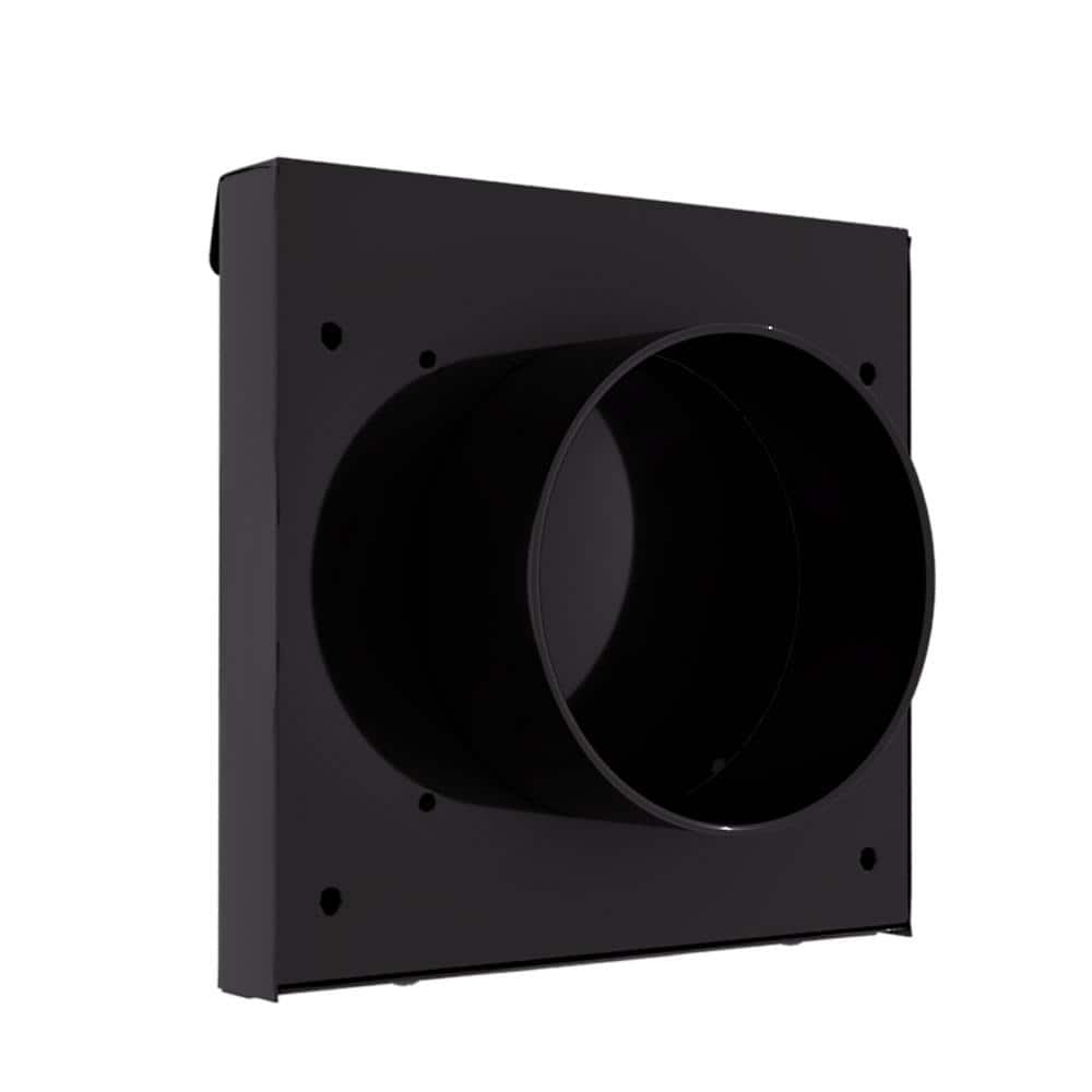 4 in. Powder Coated Steel Black Dryer Vent - Hercitys
