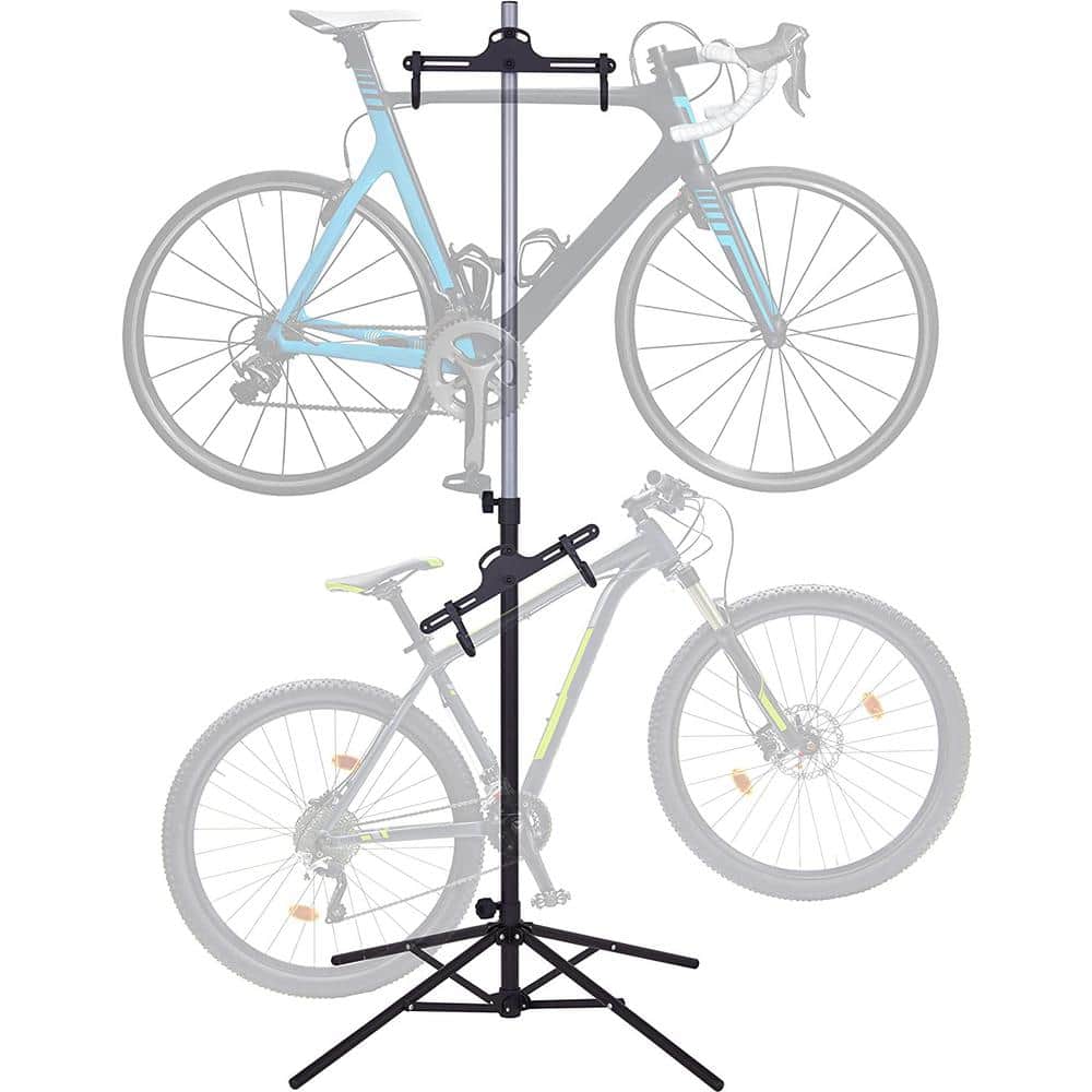 2-Bike Freestanding Bike Rack Adjustable and Foldable Bike Storage Stand - Hercitys