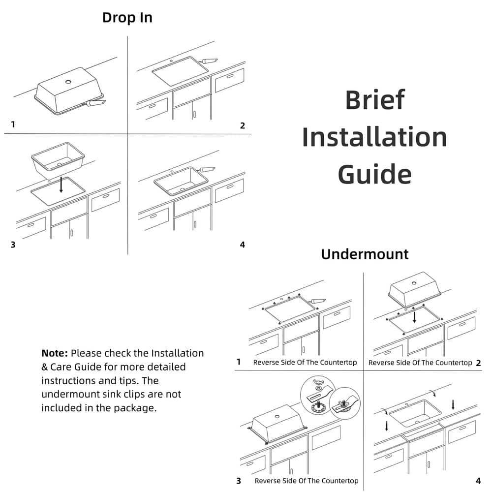 24 in. White Undermount/Drop-in Kitchen Sink Single Bowl, Fireclay Drop-in Kitchen Sink, Drain Kit and Grid Included - Hercitys