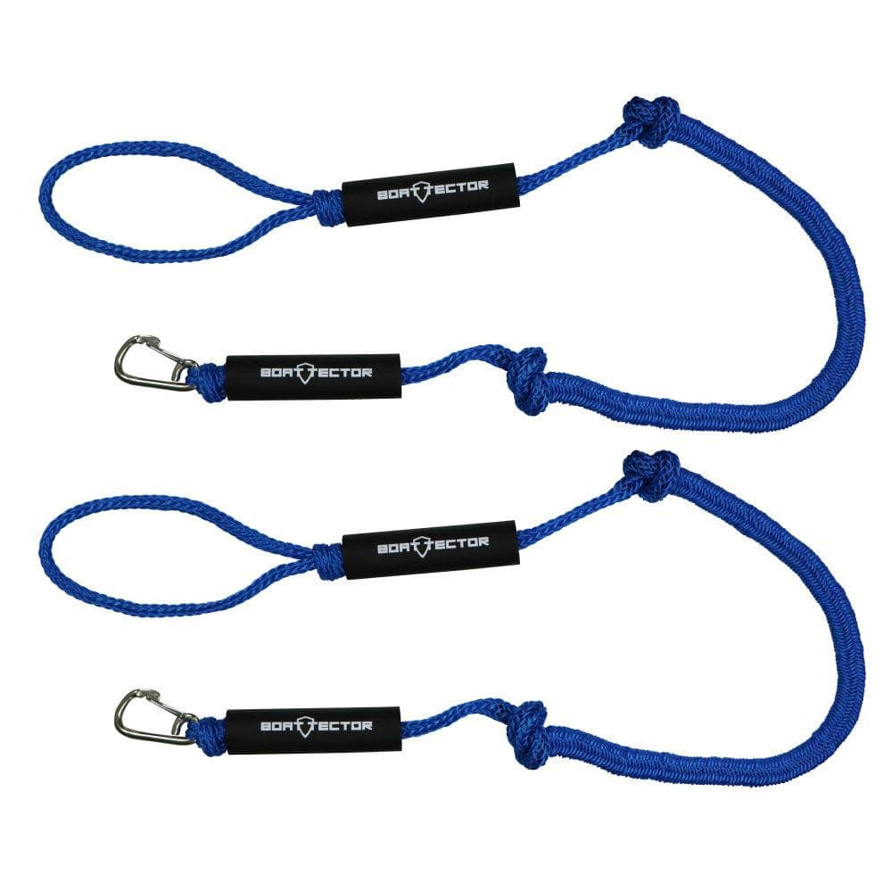 5 ft. Blue BoatTector PWC Bungee Dock Line Value (2-Pack) - Hercitys