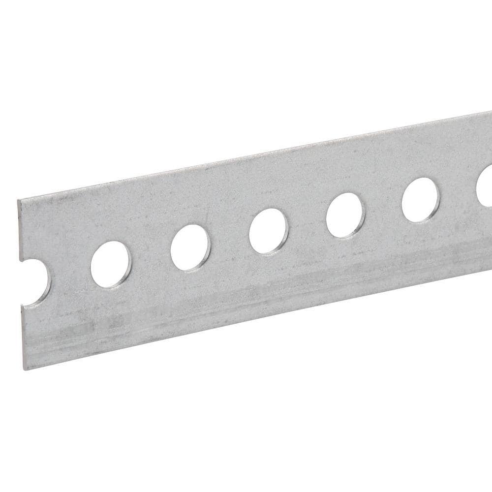1-3/8 in. x 4 ft. – 16 Gauge Thick Zinc Plated Slotted Steel Flat Bar - Hercitys