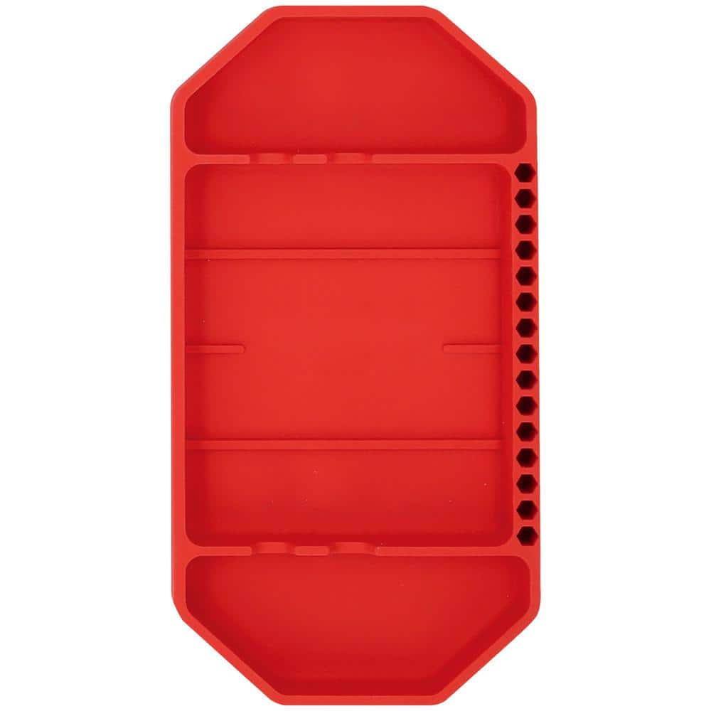 10.5 in. x 5.5 in. x 0.9 in. Small Non-Slip Flexible Parts Tray - Hercitys