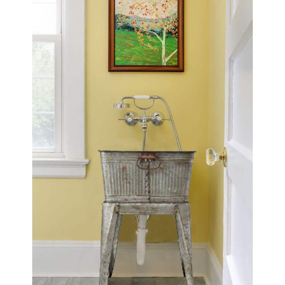 32 in. Gray Iron Multi-Functional Galvanized Metal Tub on Stand - Hercitys