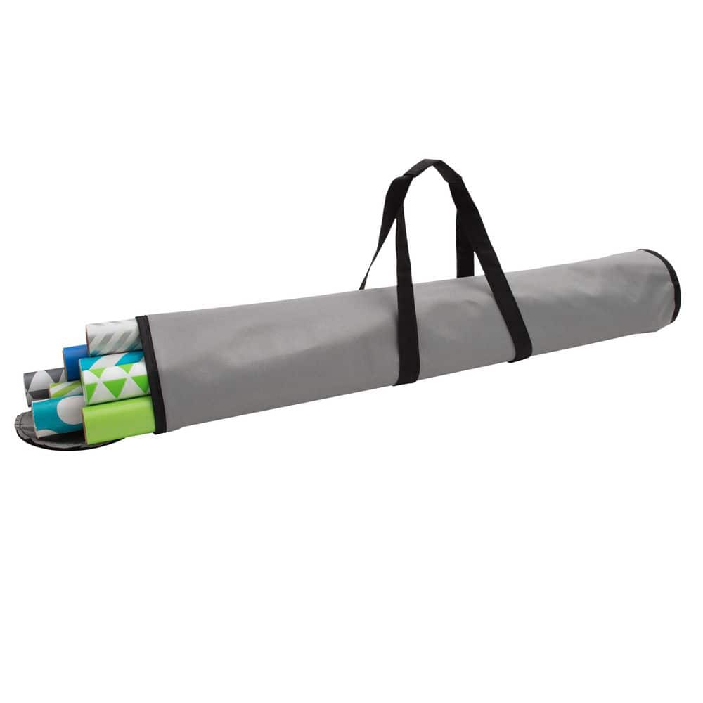 30 in. Gray Polyester Wrapping Paper Storage Bag in Grey - Hercitys