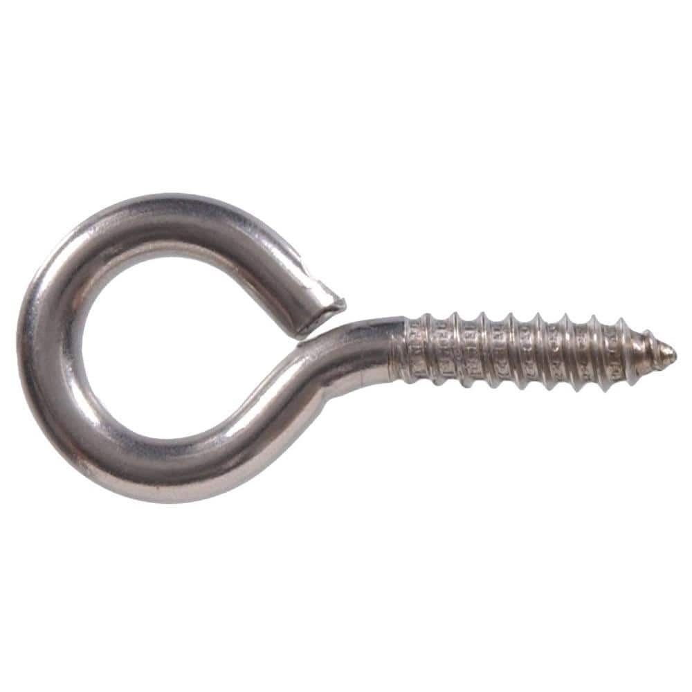 4-1/2 in. Stainless-Steel Screw Eyes Lag Thread (5-Pack) - Hercitys