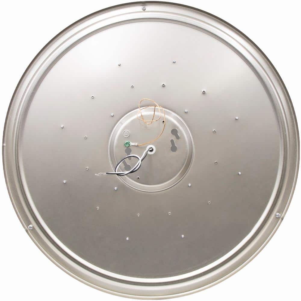 18 in. Satin Nickel Selectable LED Ceiling Flush Mount Fixture, 5 CCT 2700K-5000K, 2000 Lumens, Dimmable - Hercitys