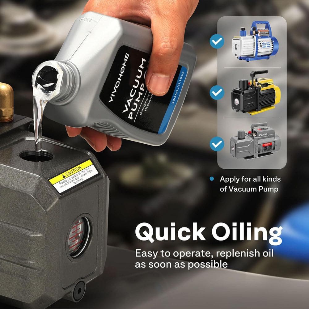 330ml/11. 16 oz. Premium Vacuum Pump Oil, High Viscosity and Low Moisture (4 Pack) - Hercitys