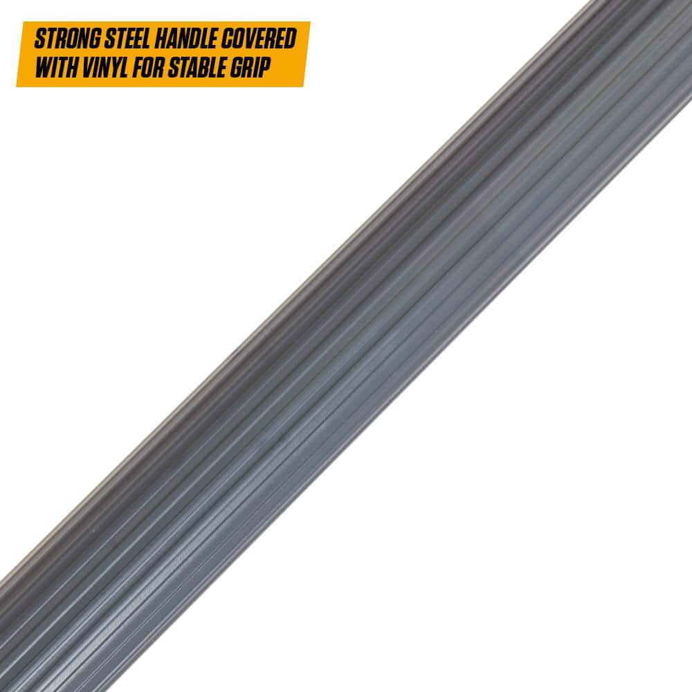 41.25 in. Handle Steel Snow Shovel and 26 in. Plastic Blade Versa Grip Combo and Pusher with Steel Strips - Hercitys