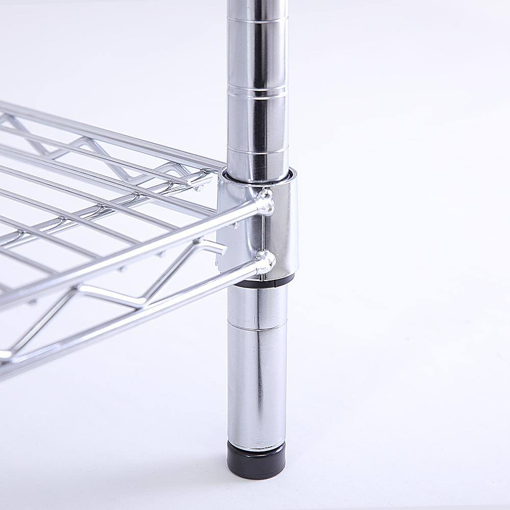 4-Tier Commercial Chrome Shelving Unit (18 in. D x 36 in. W x 59 in. H) - Hercitys