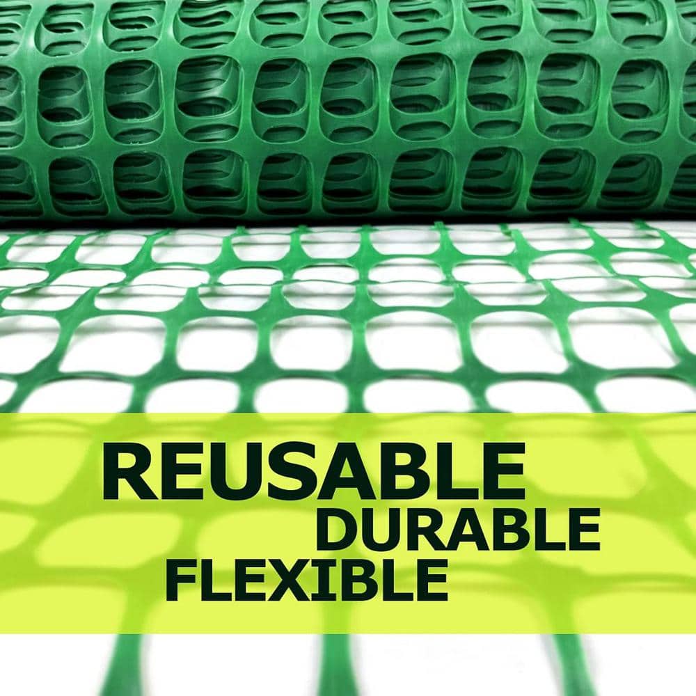 4 ft. x 100 ft.Plastic Barrier Fence Green - Hercitys