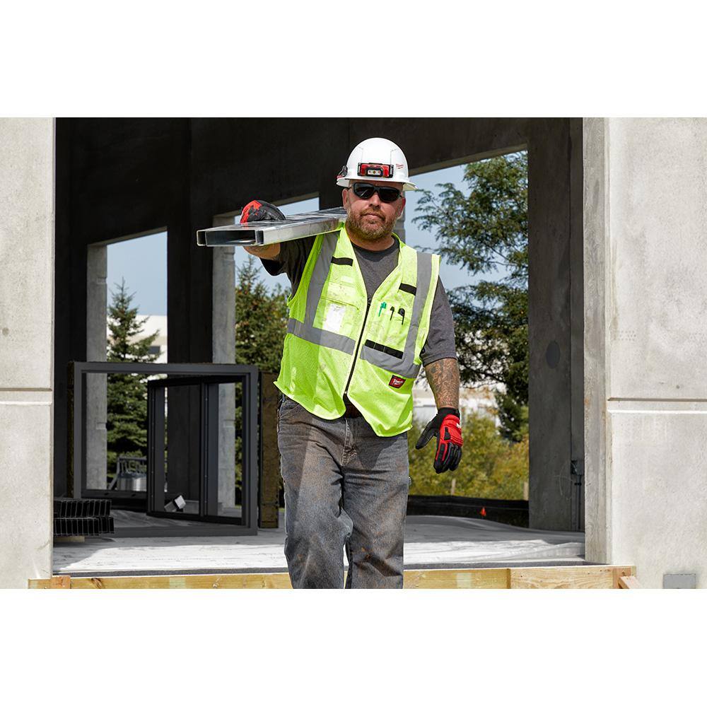 2X-Large/3X-Large Yellow Class 2 Mesh High Visibility Safety Vest with 9-Pockets (12-Pack) - Hercitys