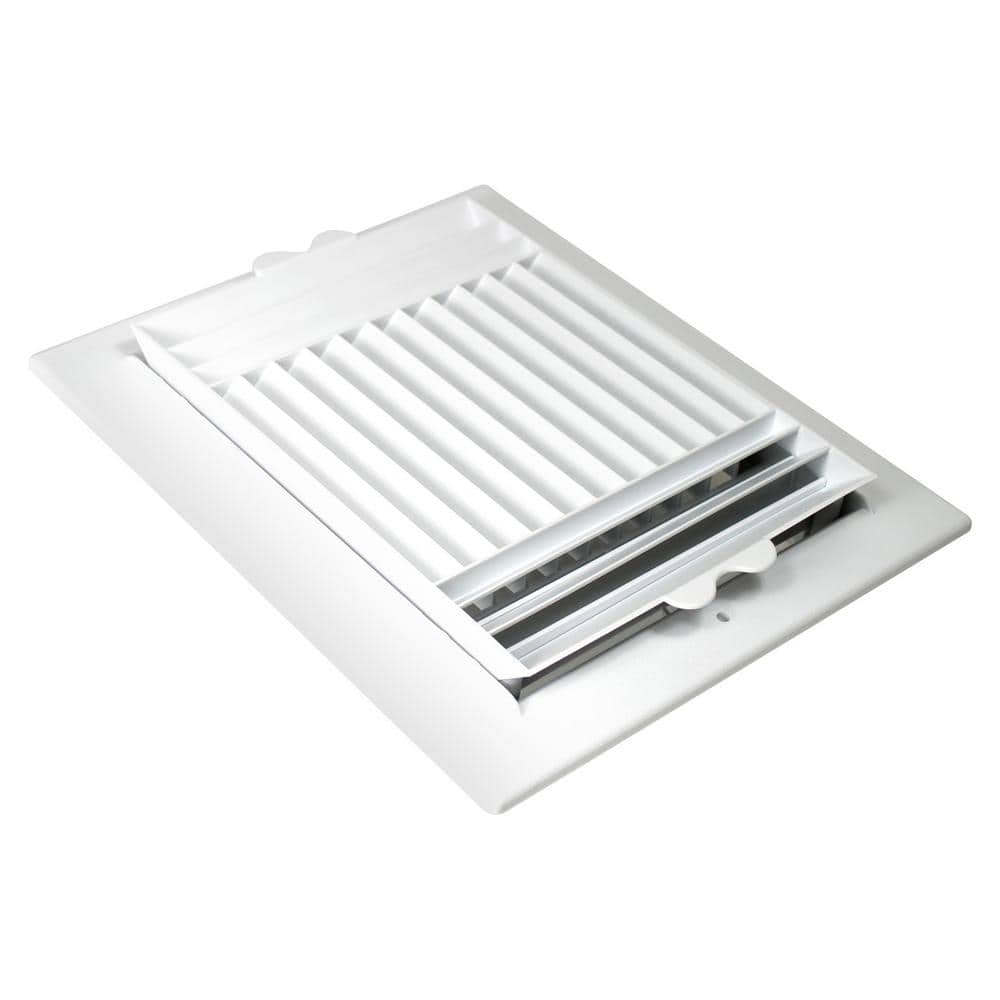 10 in. x 8 in. Plastic Ceiling Register in White - Hercitys