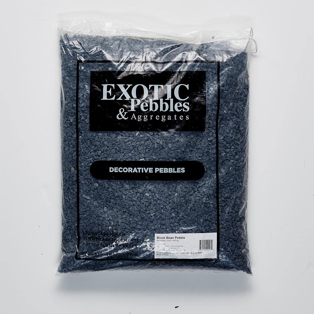 1/5 in. Black Bean Pebble (20 lbs. Bag) - Hercitys