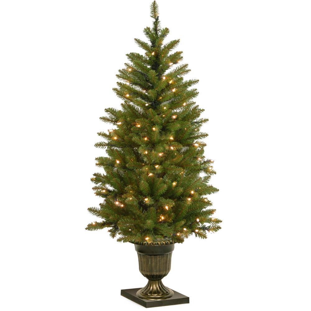 4 ft. Dunhill Fir Entrance Artificial Christmas Tree with Clear Lights - Hercitys