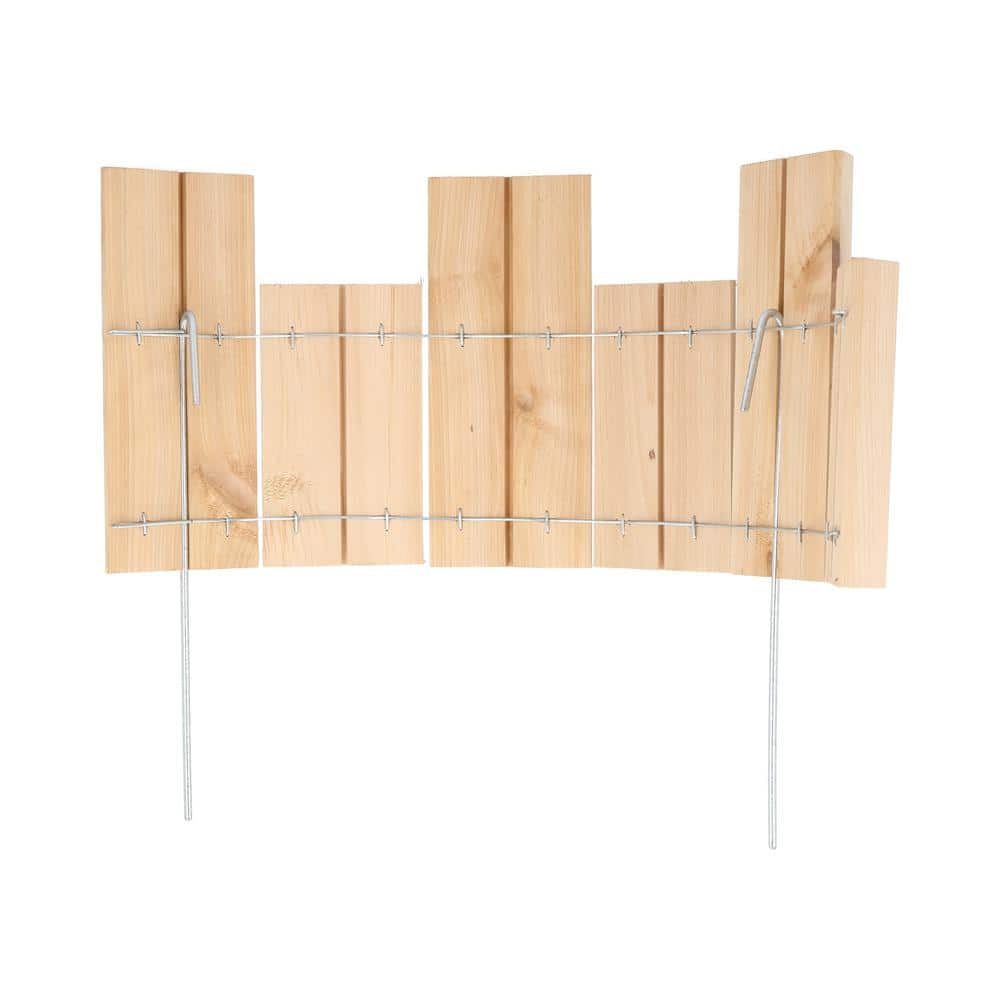 18 in. W x 7 in. H x 1 in. D Cedar Wood Landscape Edging (12-Pack) - Hercitys