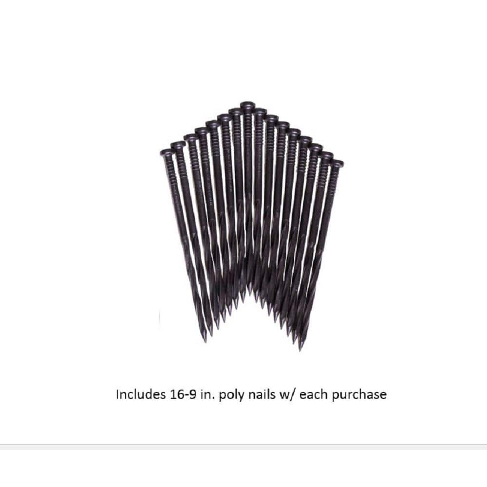 20 ft. Long x 2 in Depth x 1.5 in Height No Dig Edging Polyethylene with Extra Nails - Hercitys