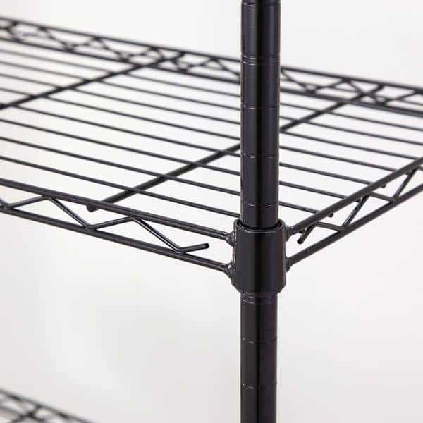5 Tier Black Coating Utility Wire Shelving Unit 18 in. x 36 in. x 72 in. - Hercitys