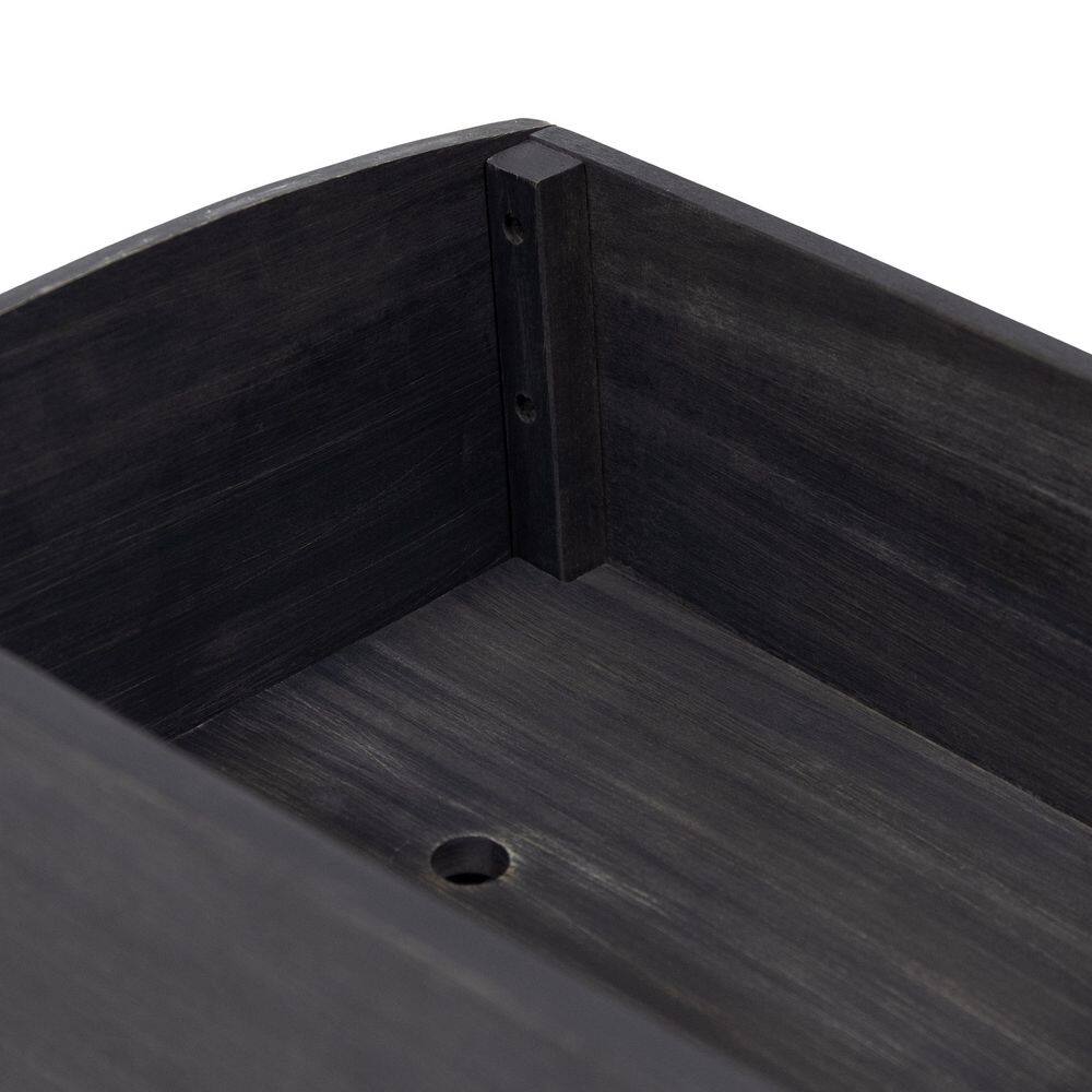 29.50 in. x 12.5 in. x 12 in. Gray, Acacia planter, Wood Raised Beds - Hercitys