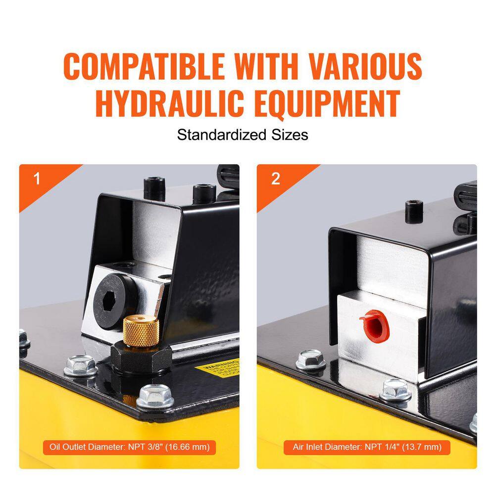 10,000PSI Air Hydraulic Pump, 0.61 Gal. Reservoir, NPT 3/8 In. Oil Outlet, NPT 1/4 In. Inlet, Plastic Air Hydraulic Pump - Hercitys