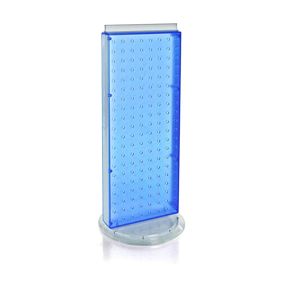 20 in. H x 8 in. W Pegboard Counter Display in Blue Styrene - Hercitys