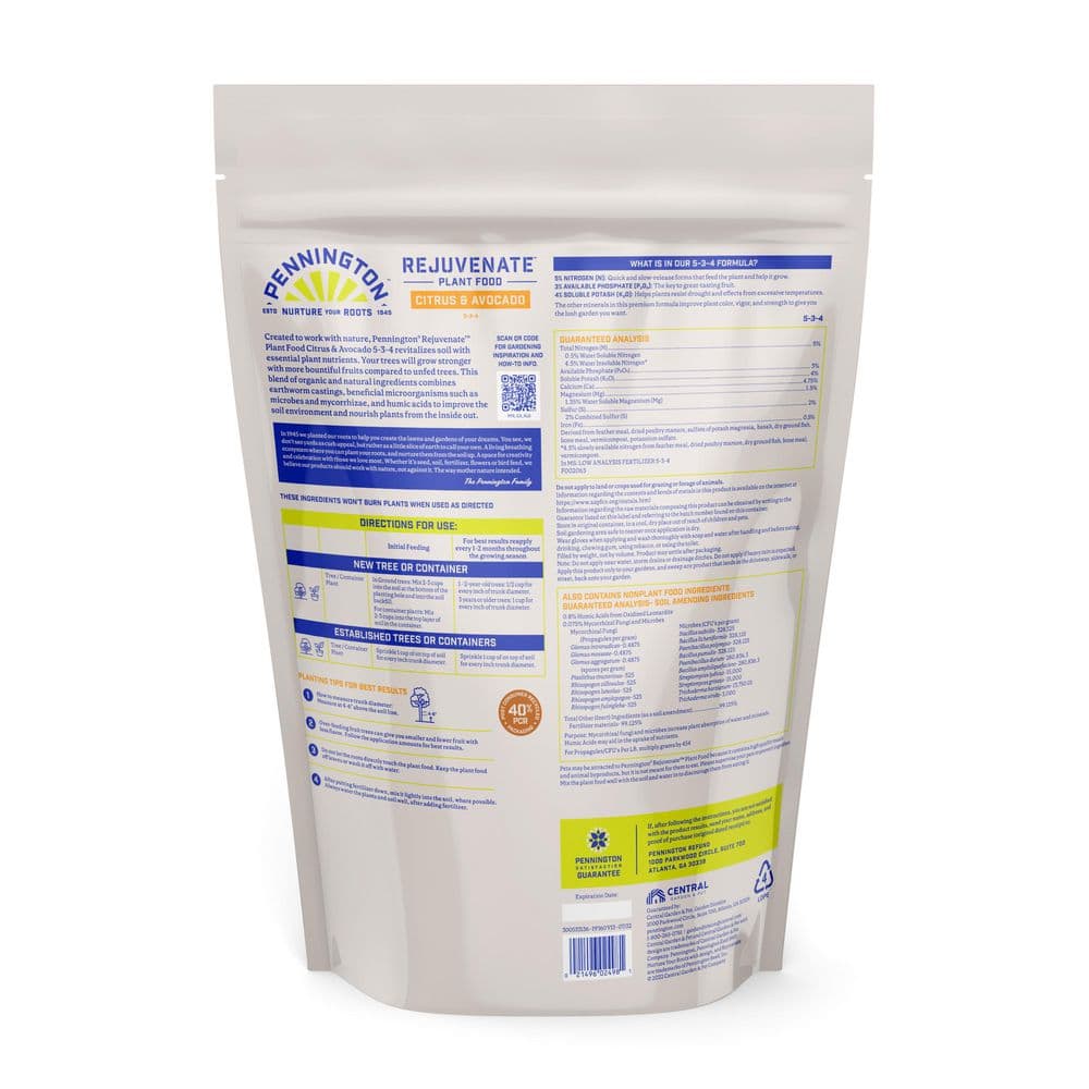 4 lbs. Rejuvenate Citrus and Avocado Plant Food 5-3-4 - Hercitys