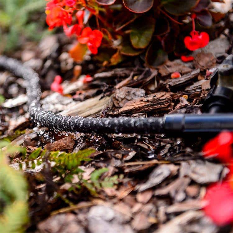 3/8 in. x 100 ft. Heavy-Duty Garden Drip Irrigation Soaker Hose System - Hercitys