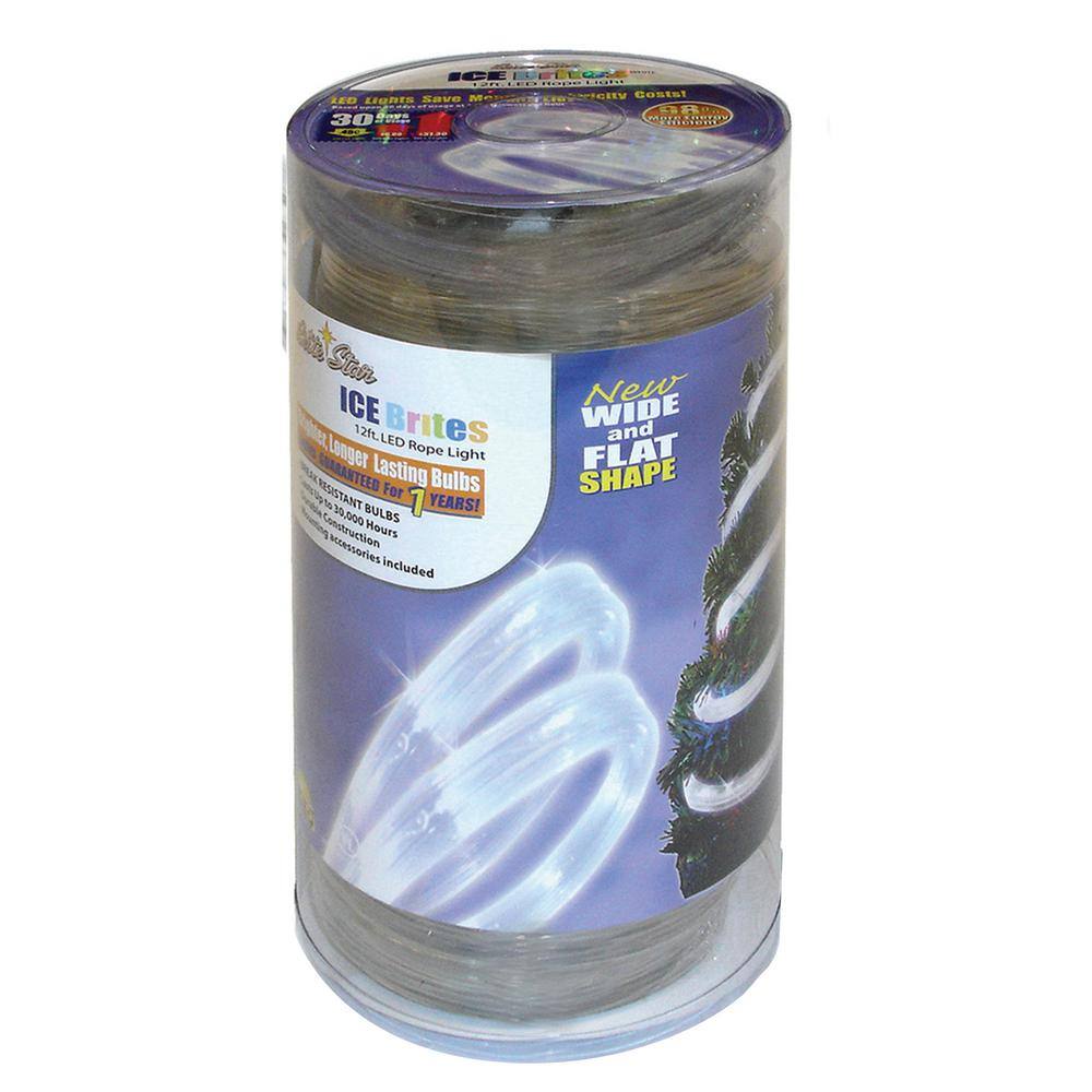 12 ft. 50-Light White LED Flat Rope Light - Hercitys