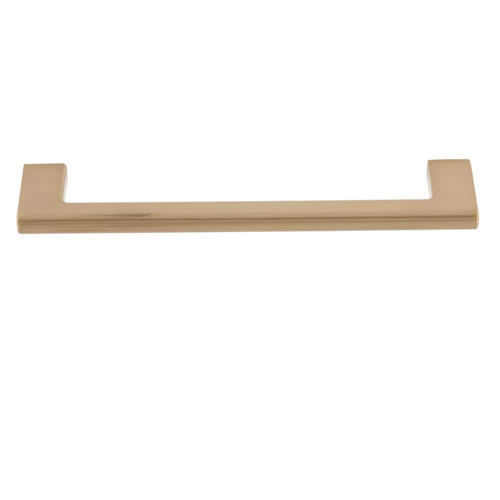 5-Pack Vail 6 in. (152 mm) Center-to-Center Modern Satin Brass Bar Drawer Pull - Hercitys