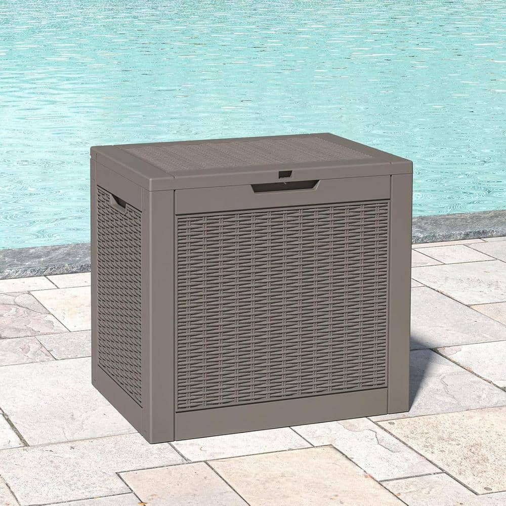 31 Gal. Grey Resin Waterproof and UV Resistant Deck Box - Hercitys