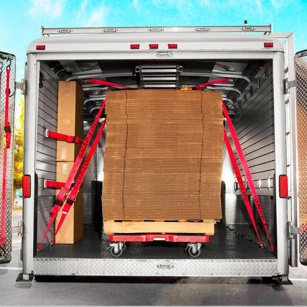 16 ft. x 2 in. Logistic Cam Buckle E-Strap with Hook and Loop Storage Fastener in Red - Hercitys