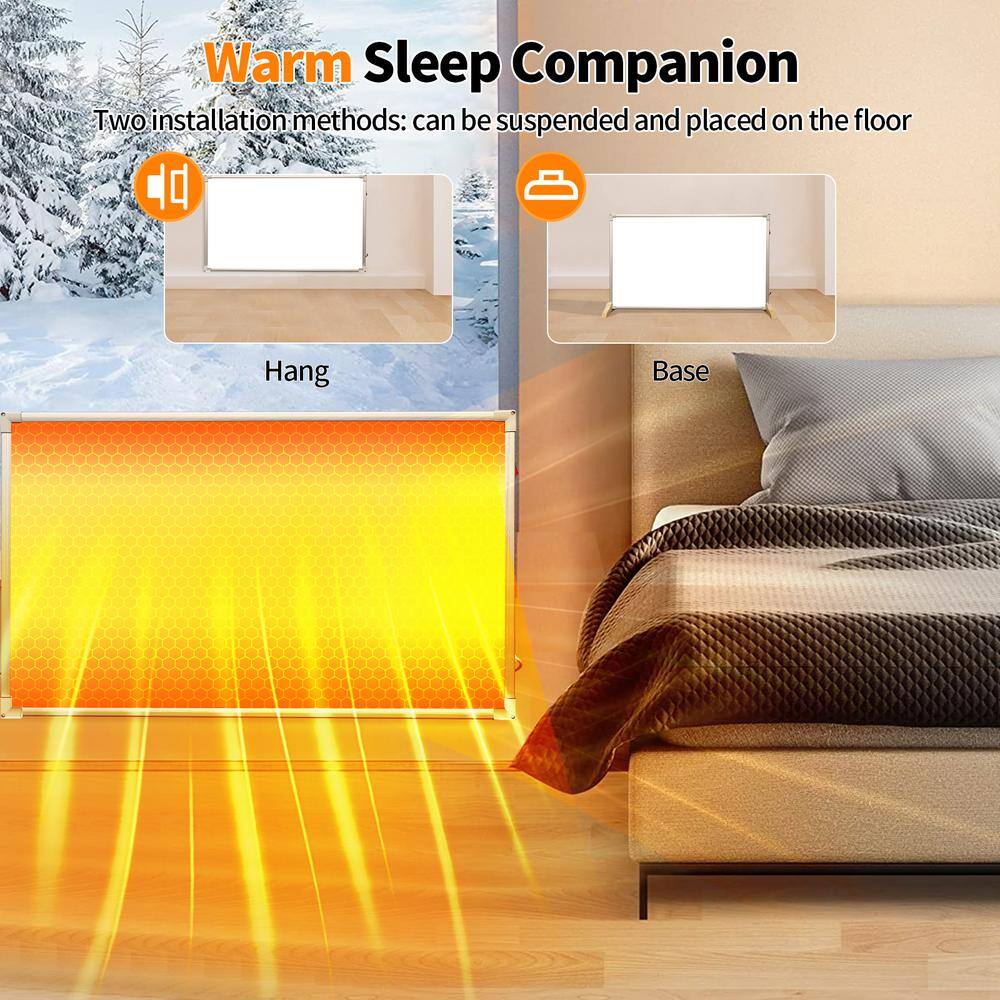 550 W White Electric Panel Other Infrared Space Heater - Hercitys