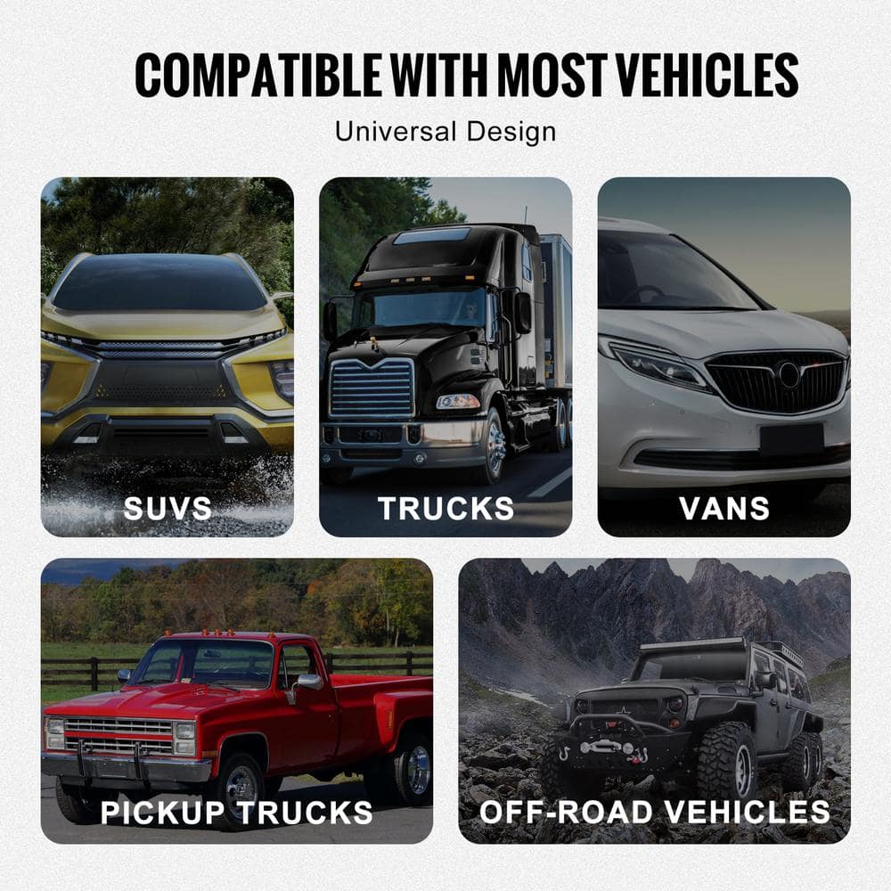 2 Pack 3/4 in. D-Ring Shackle Steel Tow Rope 28.5 T Break Strength Heavy Duty Off Road Vehicle Cables Black - Hercitys