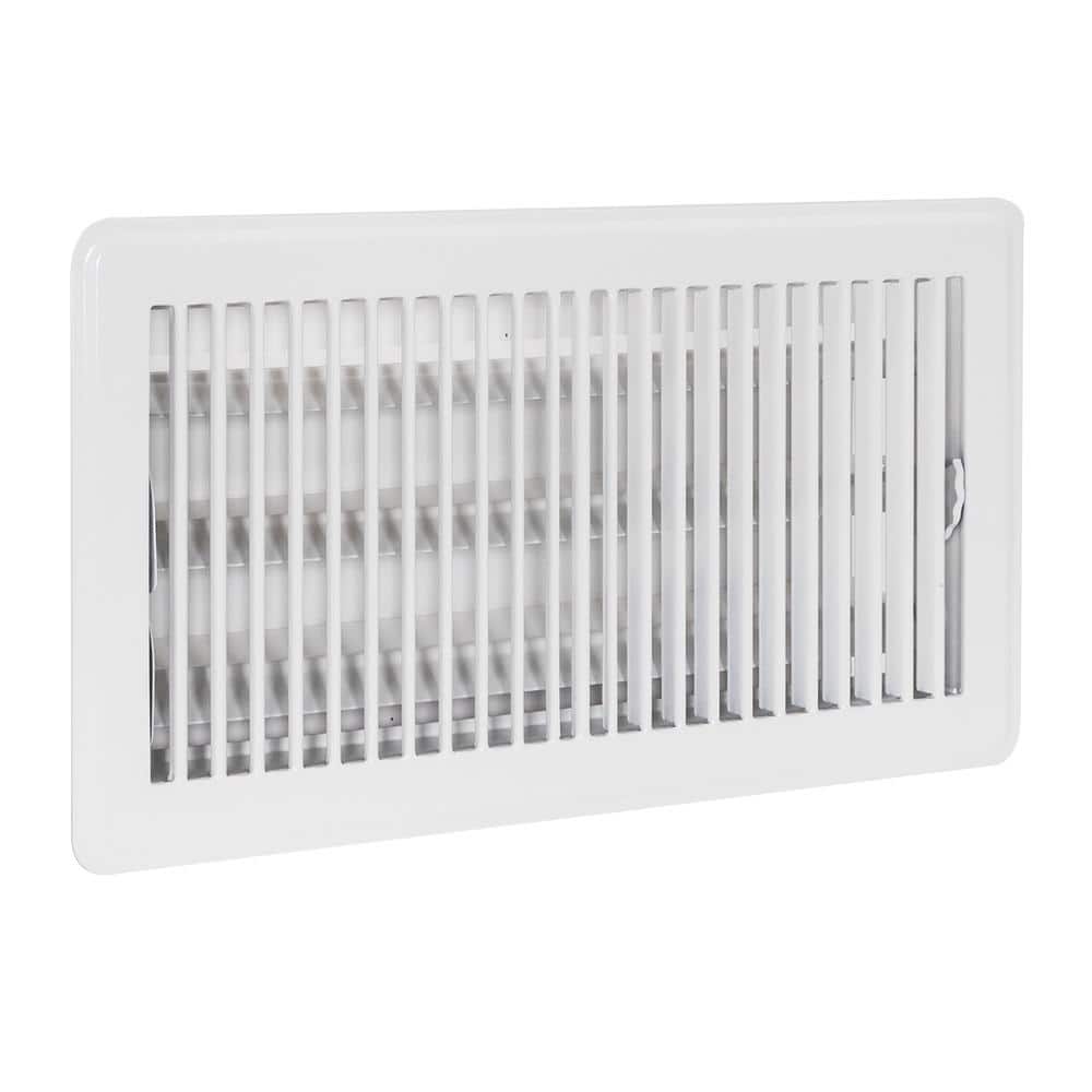 12 in. x 6 in. Steel Floor Diffuser, White - Hercitys