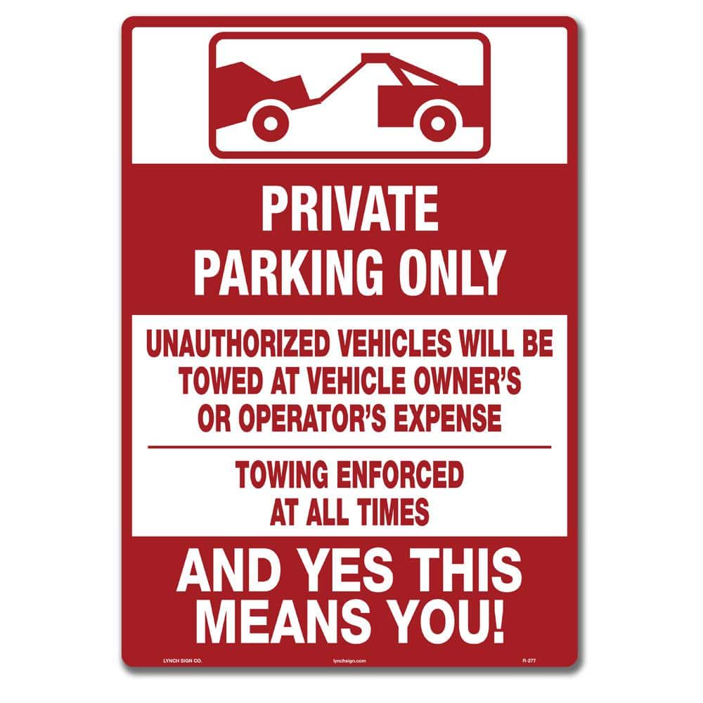 10 in. x 14 in. Private Parking Only Sign Printed on More Durable Thicker Longer Lasting Plastic Styrene - Hercitys