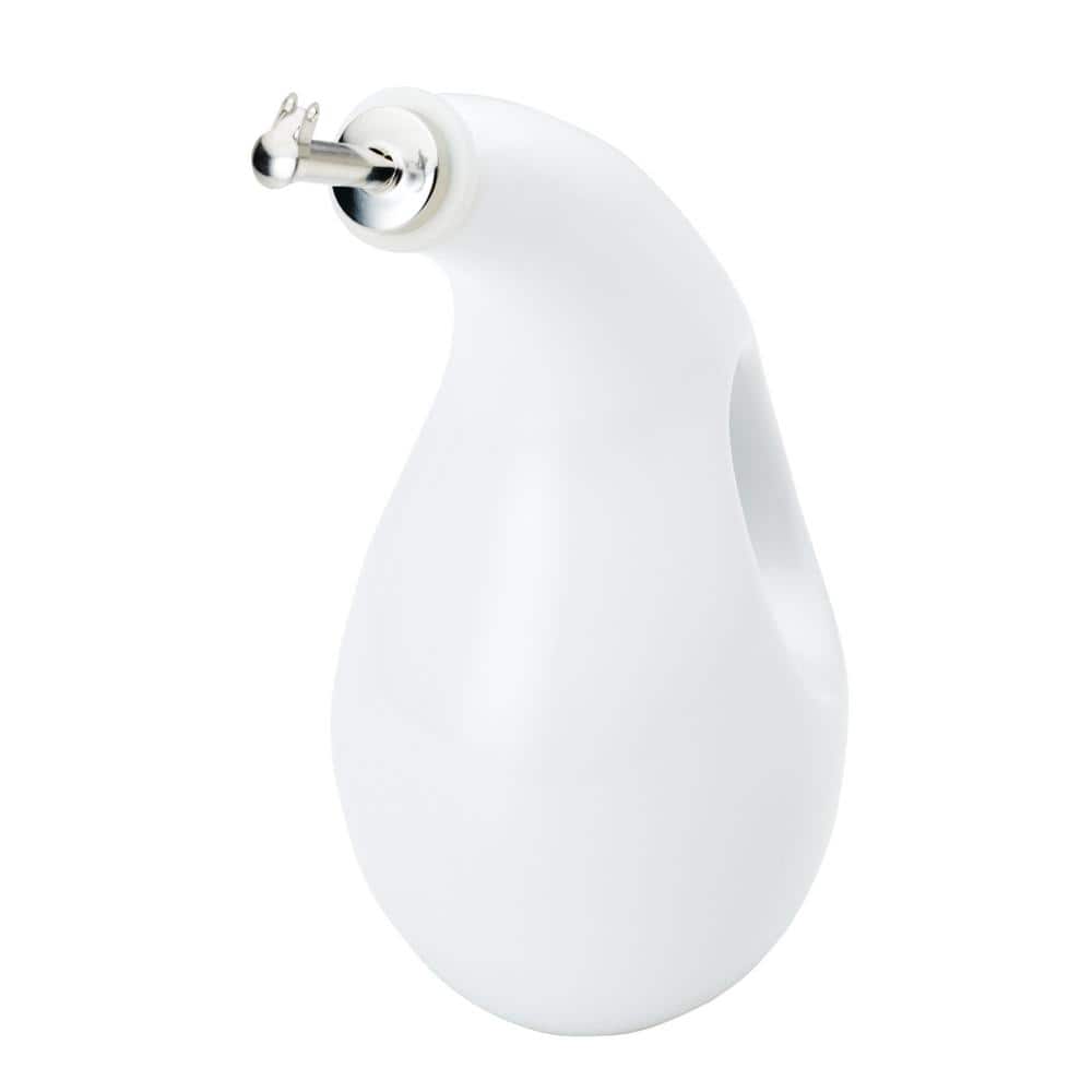 24 oz. White Ceramic EVOO Oil and Vinegar Dispensing Bottle - Hercitys