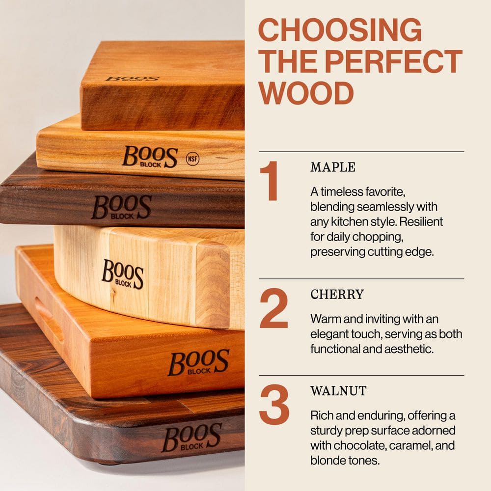 1-Piece Maple Wood Reversible Cutting Board - Hercitys