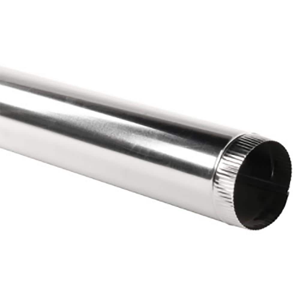 4 in. x 3 ft. Round Metal Duct Pipe - Hercitys