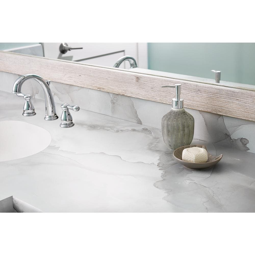 5 ft. x 12 ft. Laminate Sheet in 180fx Watercolor Porcelain with SatinTouch Finish - Hercitys