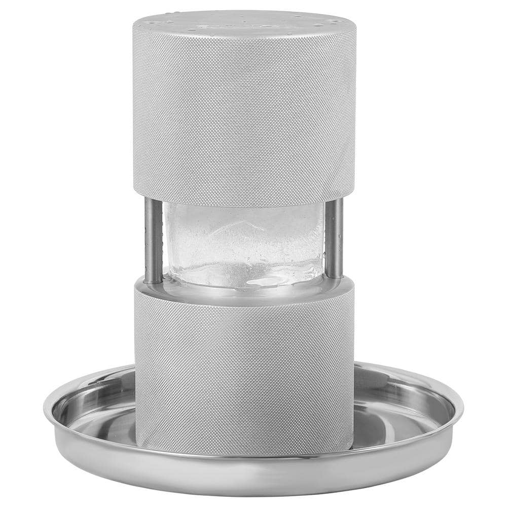 2.4″ Ice Ball Maker Kit Aircraft Aluminum Alloy Ice Press with Tong and Drip Tray for Whiskey Cocktails Bourbon Silver - Hercitys